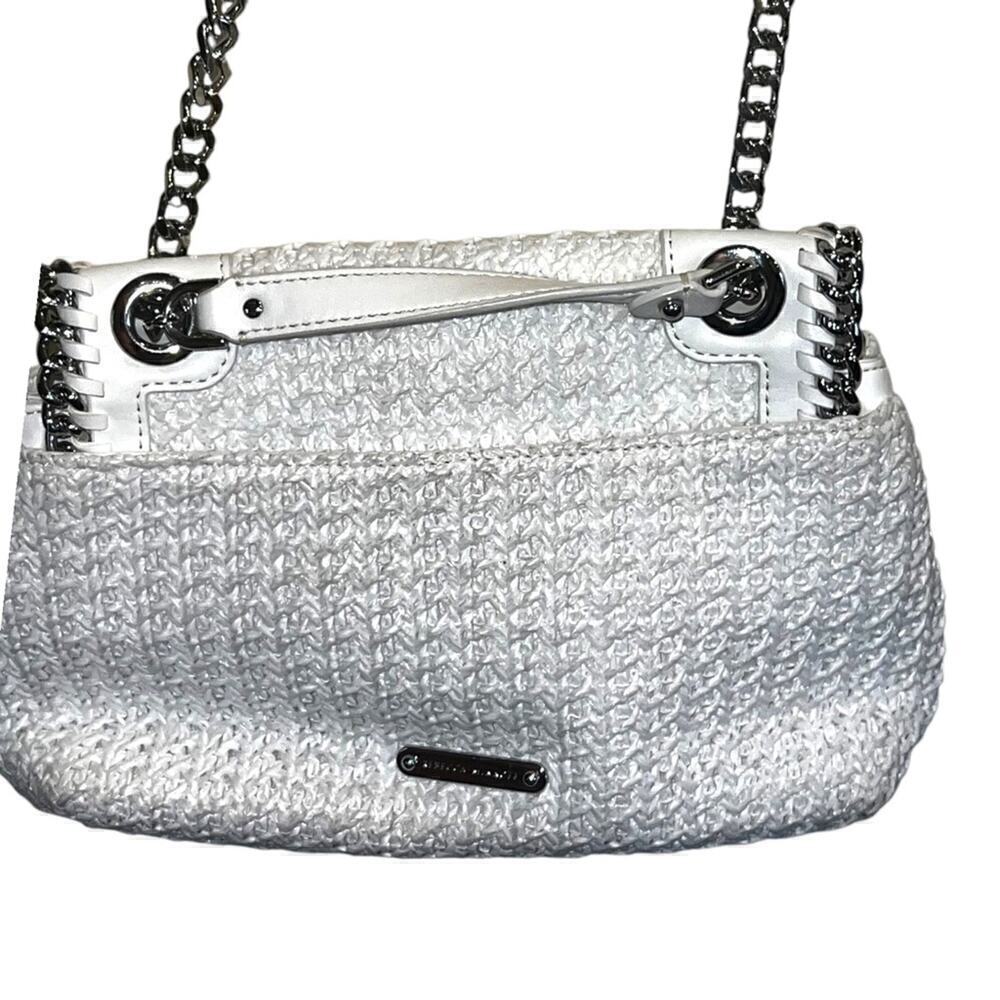 ▶️ Rebecca Minkoff ◀️ Edie Whip Chain Faux Leather Crossbody Shoulder Bag - Picture 8 of 17